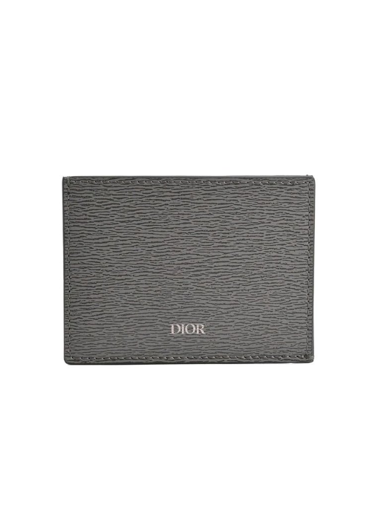 Dior Card Case Card Holders Gray